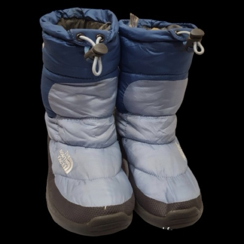 The North Face Nuptse Apres Booties blue and light gray color way Size 7 Women